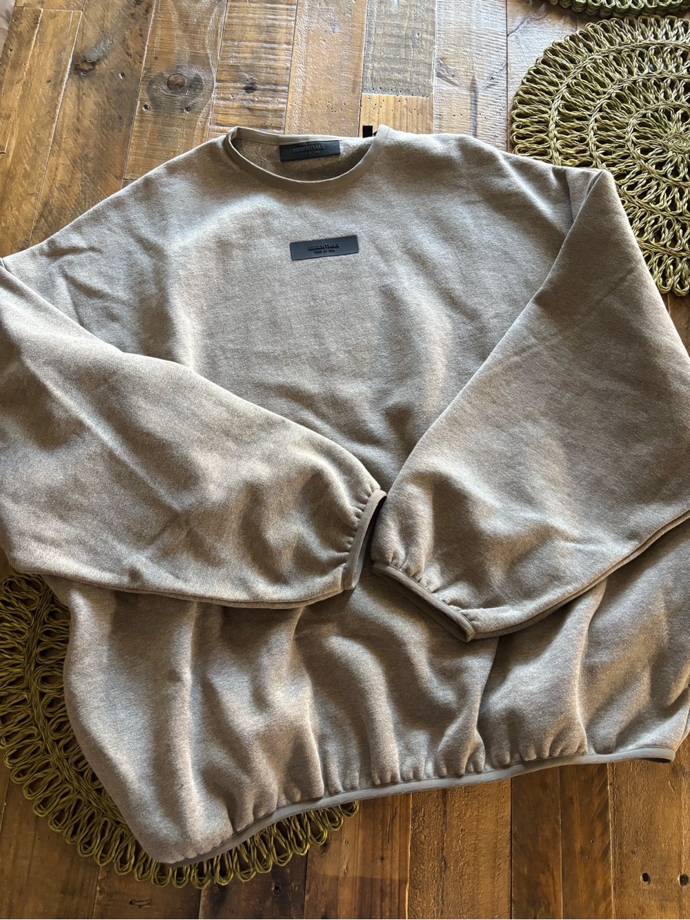 Essentials Crewneck Sweater in Taupe Brown